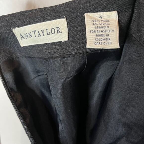Ann Taylor Size 4 Dark Gray Wool Pencil Skirt - Picture 8 of 12